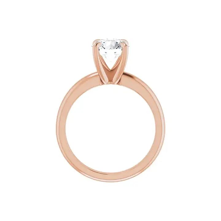 ORLA 18K Rose Gold Round Lab Grown Diamond Solitare Engagement Ring - Image 4