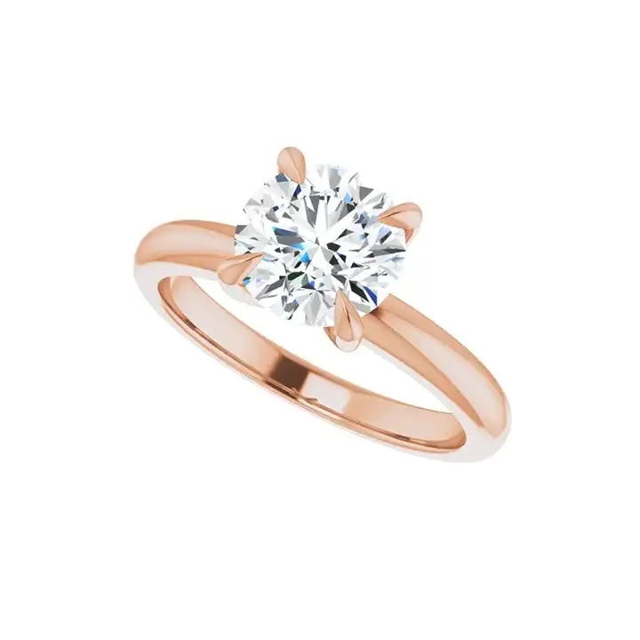ORLA 18K Rose Gold Round Lab Grown Diamond Solitare Engagement Ring - Image 5
