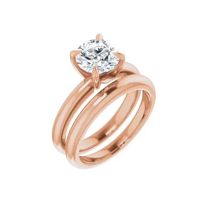 ORLA 18K Rose Gold Round Lab Grown Diamond Solitare Engagement Ring - Image 6