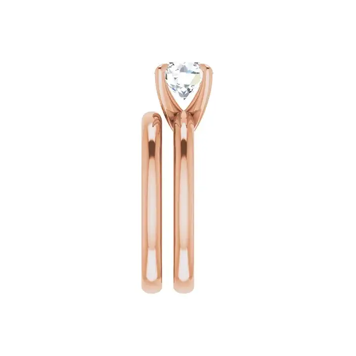 ORLA 18K Rose Gold Round Lab Grown Diamond Solitare Engagement Ring - Image 7