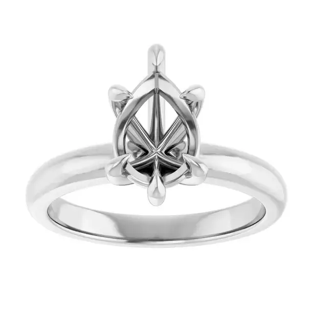 ORLA Lab Grown Diamond Solitare Engagement Ring Setting for Pear Stones - Image 3