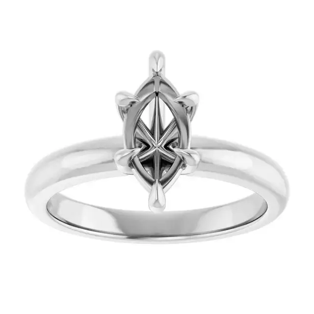 ORLA Lab Grown Diamond Solitare Engagement Ring Setting for Marquise Stones - Image 3