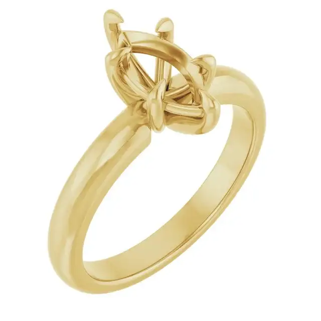 ORLA Lab Grown Diamond Solitare Engagement Ring Setting for Marquise Stones - Image 4