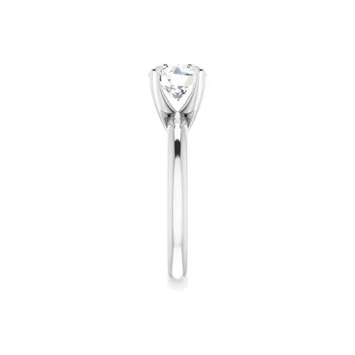 ORLA Silver Round Lab Grown Diamond Solitare Engagement Ring - Image 2