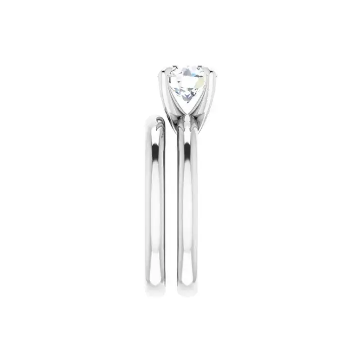 ORLA Silver Round Lab Grown Diamond Solitare Engagement Ring - Image 7