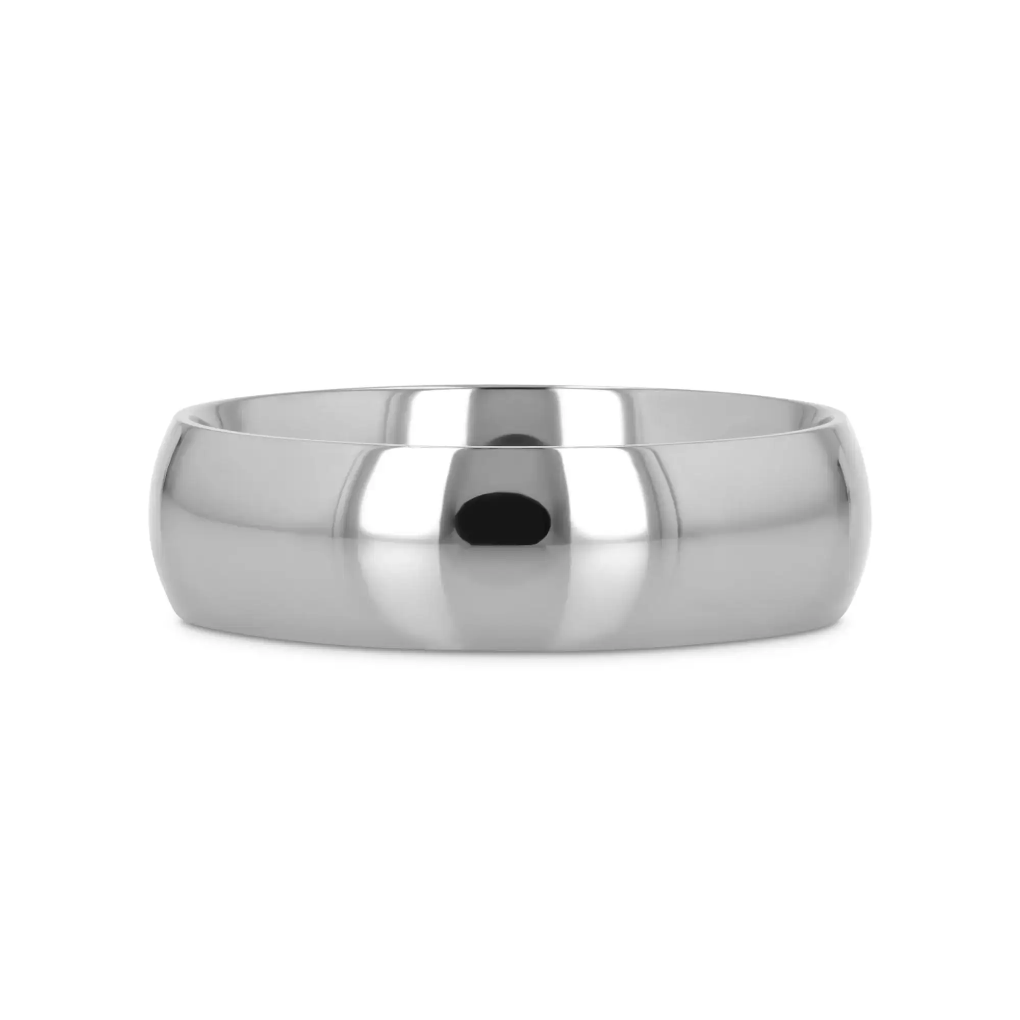 PETERSON Titanium Polished Finish Domed Men’s Wedding Band - 6mm & 8mm - Image 7