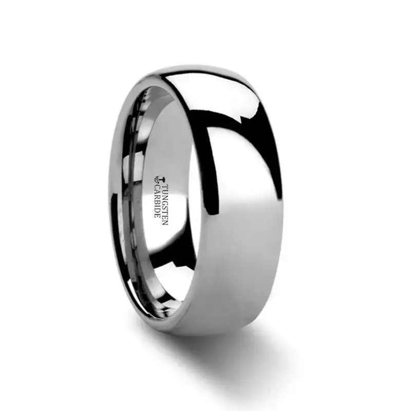 PHILADELPHIA Domed White Tungsten Carbide Ring - 2mm - Image 3