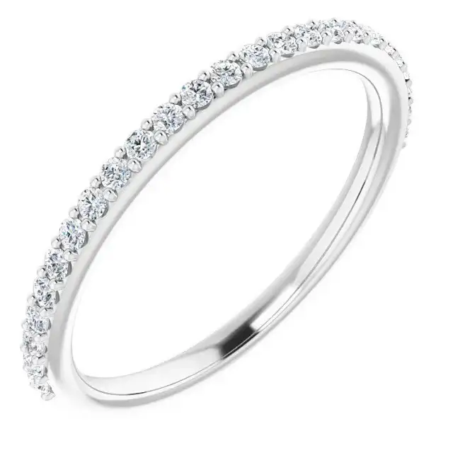Platinum Band Mounting for Round Ring