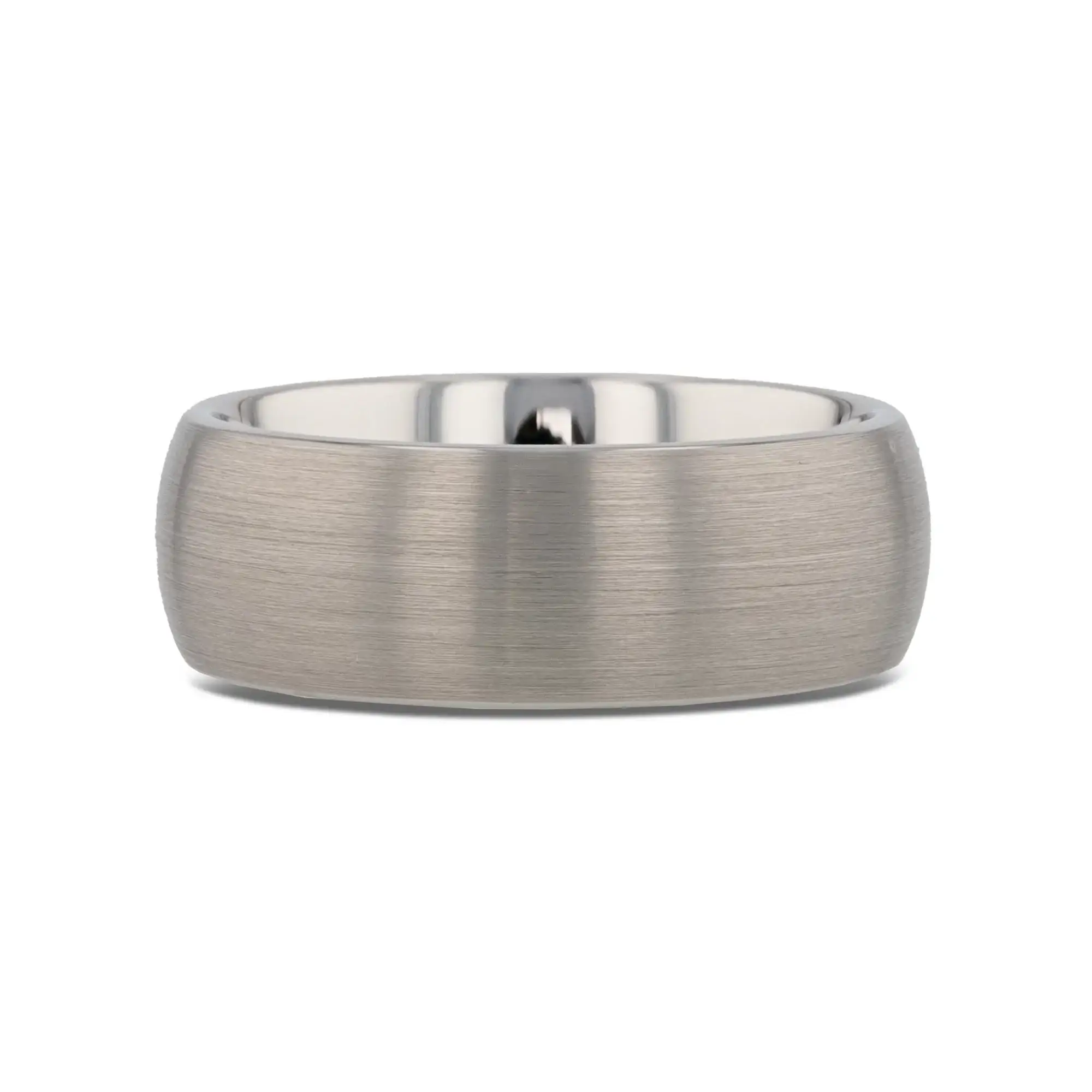 PYTHIUS Domed Brush Finished White Tungsten Ring - 2mm - 8mm - Image 3
