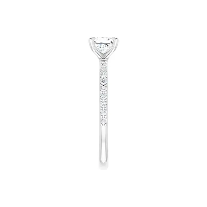 SADIE 14K White Gold Square Princess Cut Lab Grown Diamond Engagement Ring - Image 2