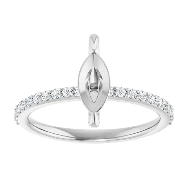 SADIE Lab Grown Diamond Engagement Ring Setting for Marquise Stones - Image 3