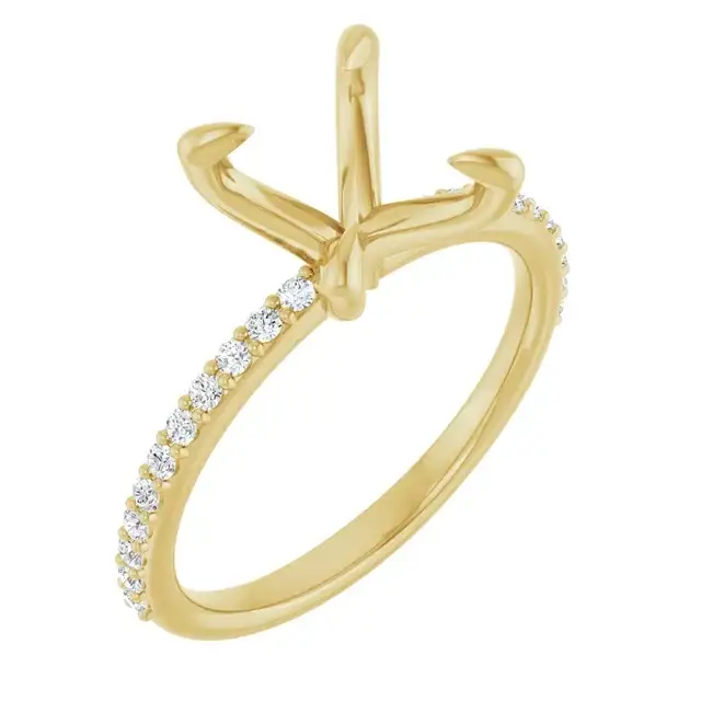 SADIE Lab Grown Diamond Engagement Ring Setting for Oval Stones - Image 4