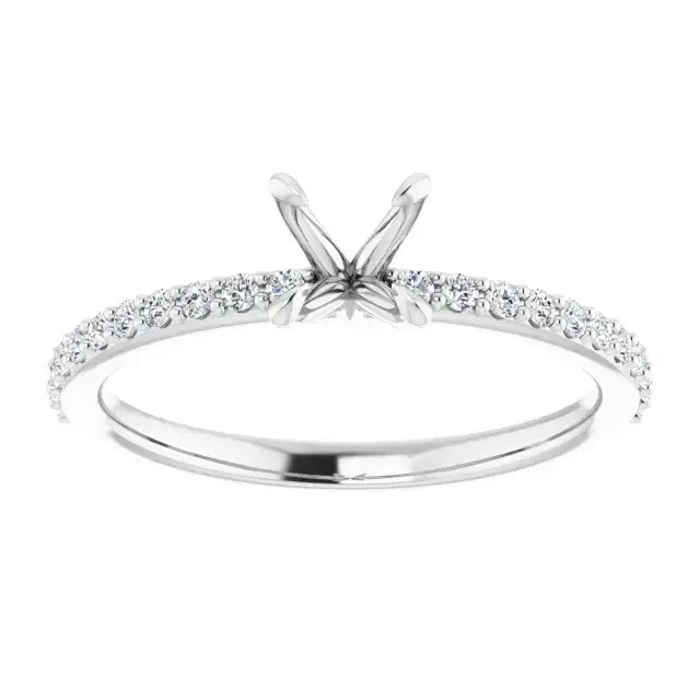SADIE Lab Grown Diamond Engagement Ring Setting for Square Stones - Image 3