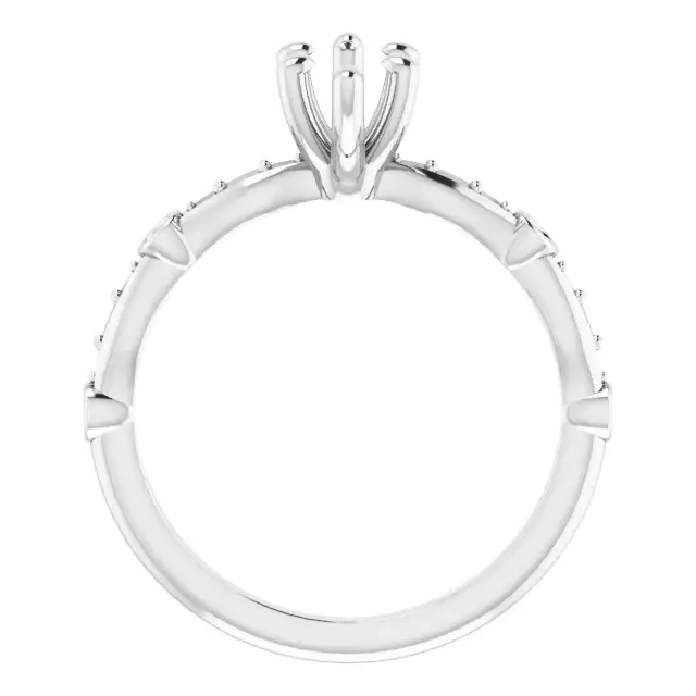 SOLANA Lab Grown Diamond Engagement Ring Setting for Marquise Stones - Image 2