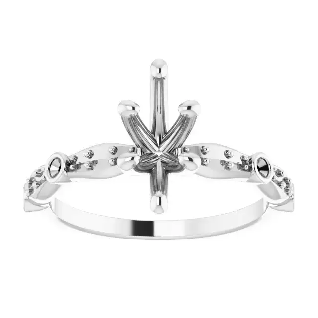 SOLANA Lab Grown Diamond Engagement Ring Setting for Marquise Stones - Image 3