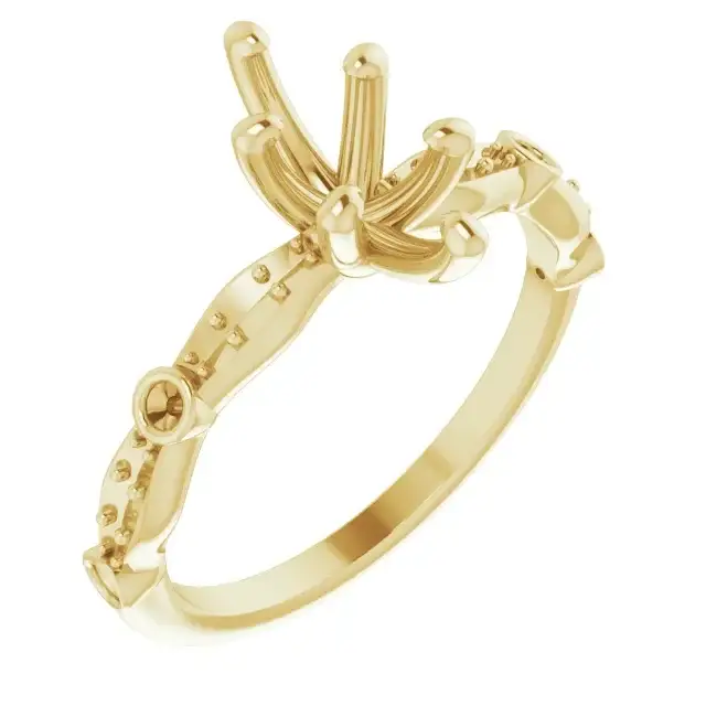 SOLANA Lab Grown Diamond Engagement Ring Setting for Marquise Stones - Image 4