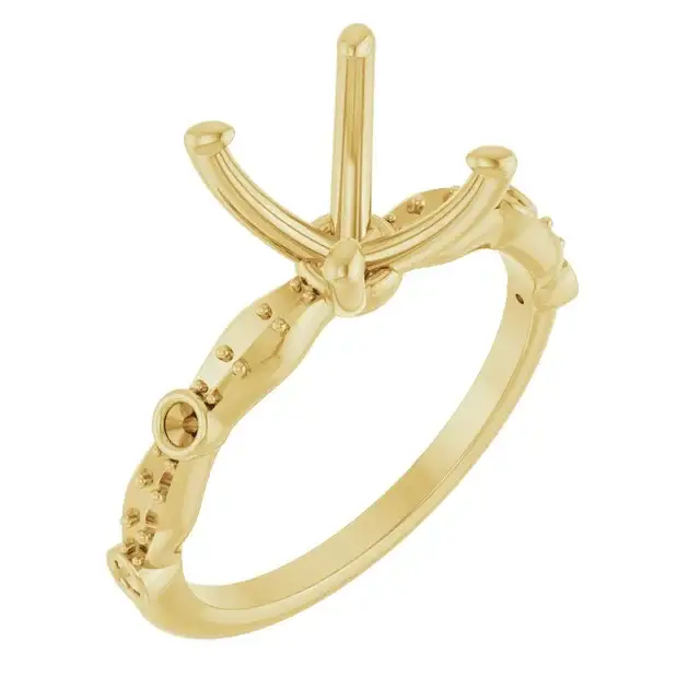 SOLANA Lab Grown Diamond Engagement Ring Setting for Oval Stones - Image 4