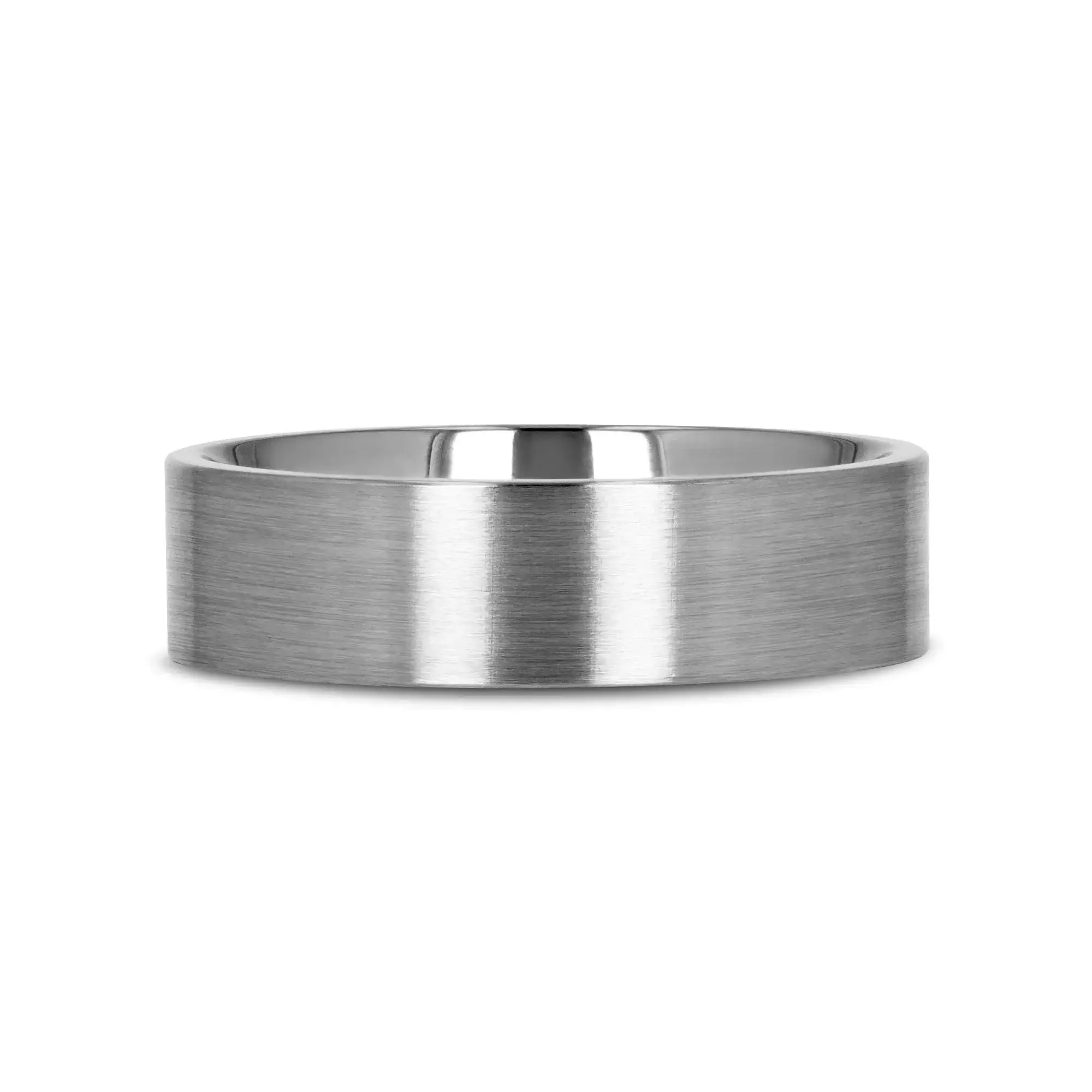 SOLAR Flat Profile Brushed Finish Men’s Titanium Wedding Band – 6mm & 8mm - Image 13