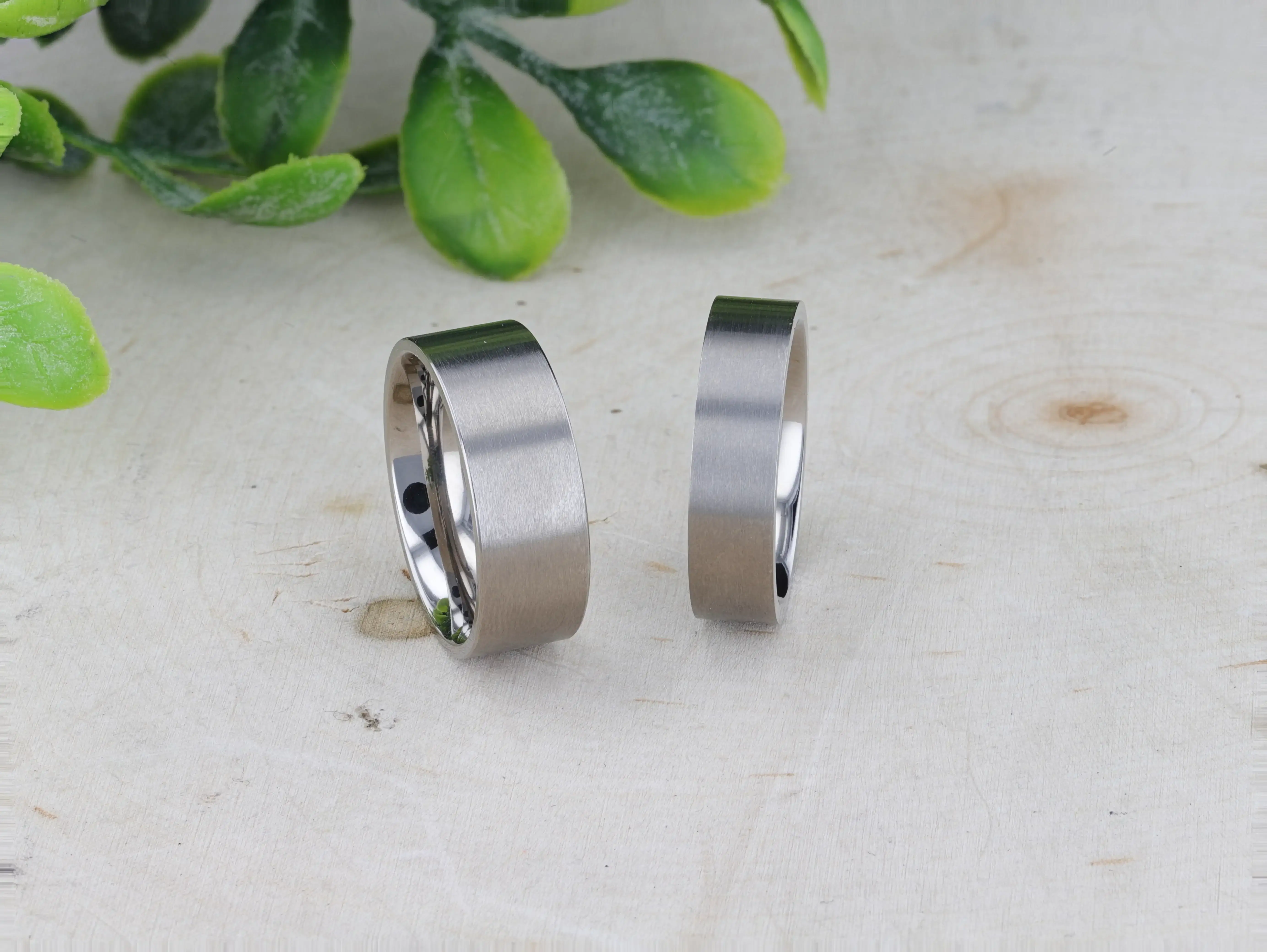 SOLAR Flat Profile Brushed Finish Men’s Titanium Wedding Band – 6mm & 8mm - Image 7