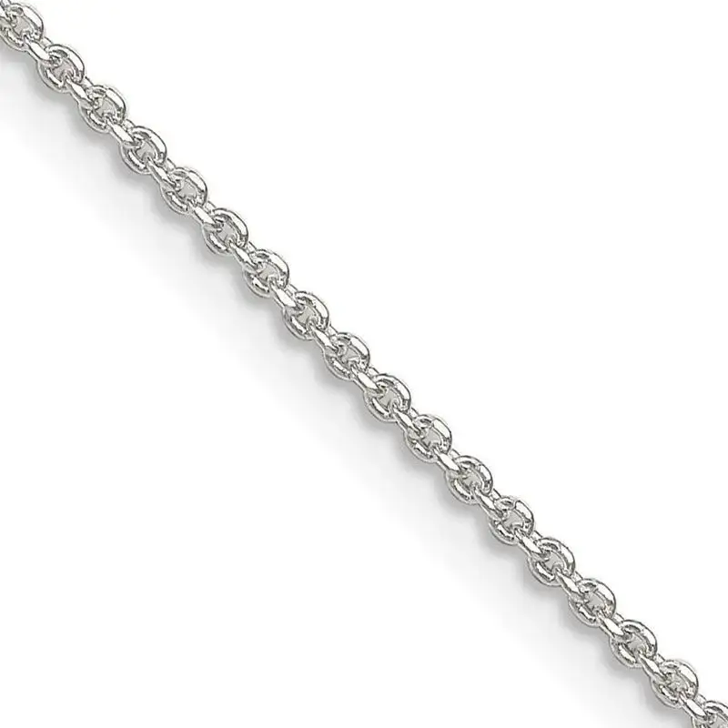 Sterling Silver 1.4mm Diamond-cut Forzantina Cable Chain Necklace w/2in ext.