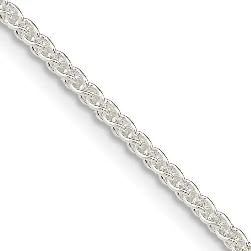 Sterling Silver 1.6mm Round Spiga Chain Necklace w/2in ext.