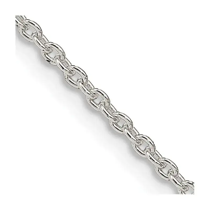 Sterling Silver 1.95mm Cable Chain Necklace w/2in ext.