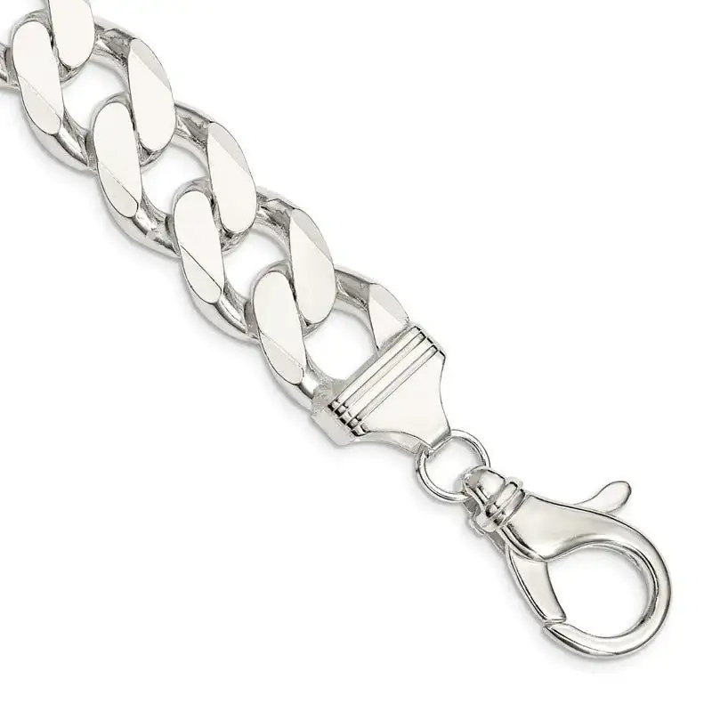 Sterling Silver 16.25mm Curb Chain Bracelet