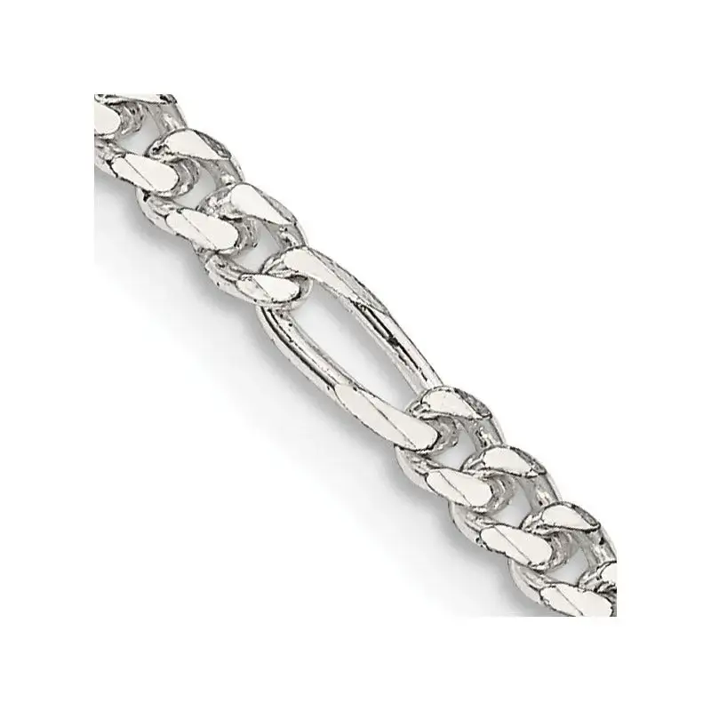 Sterling Silver 2.85mm Figaro Chain Necklace