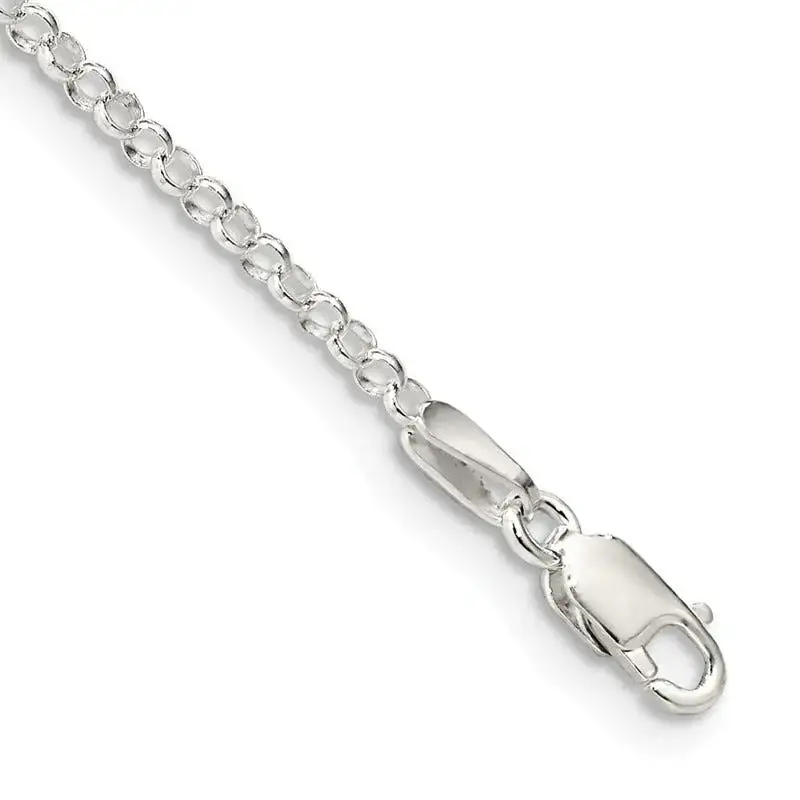 Sterling Silver 2mm Rolo Chain Anklet