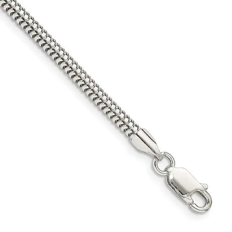 Sterling Silver 3mm Round Snake Chain Bracelet
