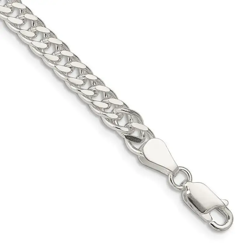 Sterling Silver 5.5mm Rambo Chain Bracelet
