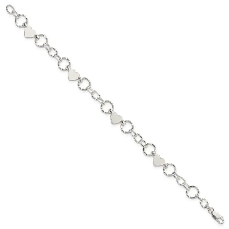 Sterling Silver Heart Bracelet - Image 2
