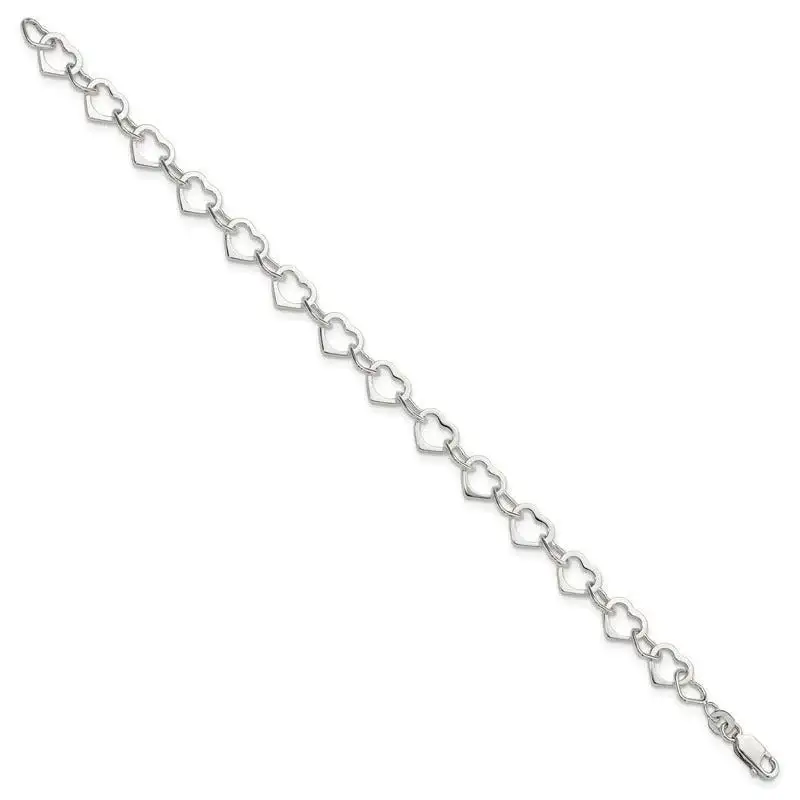 Sterling Silver Hearts Bracelet - Image 2