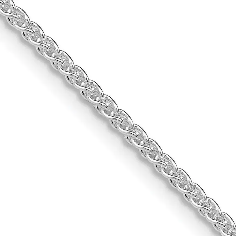 Sterling Silver Rhodium-plated 1.6mm Round Spiga Chain Necklace
