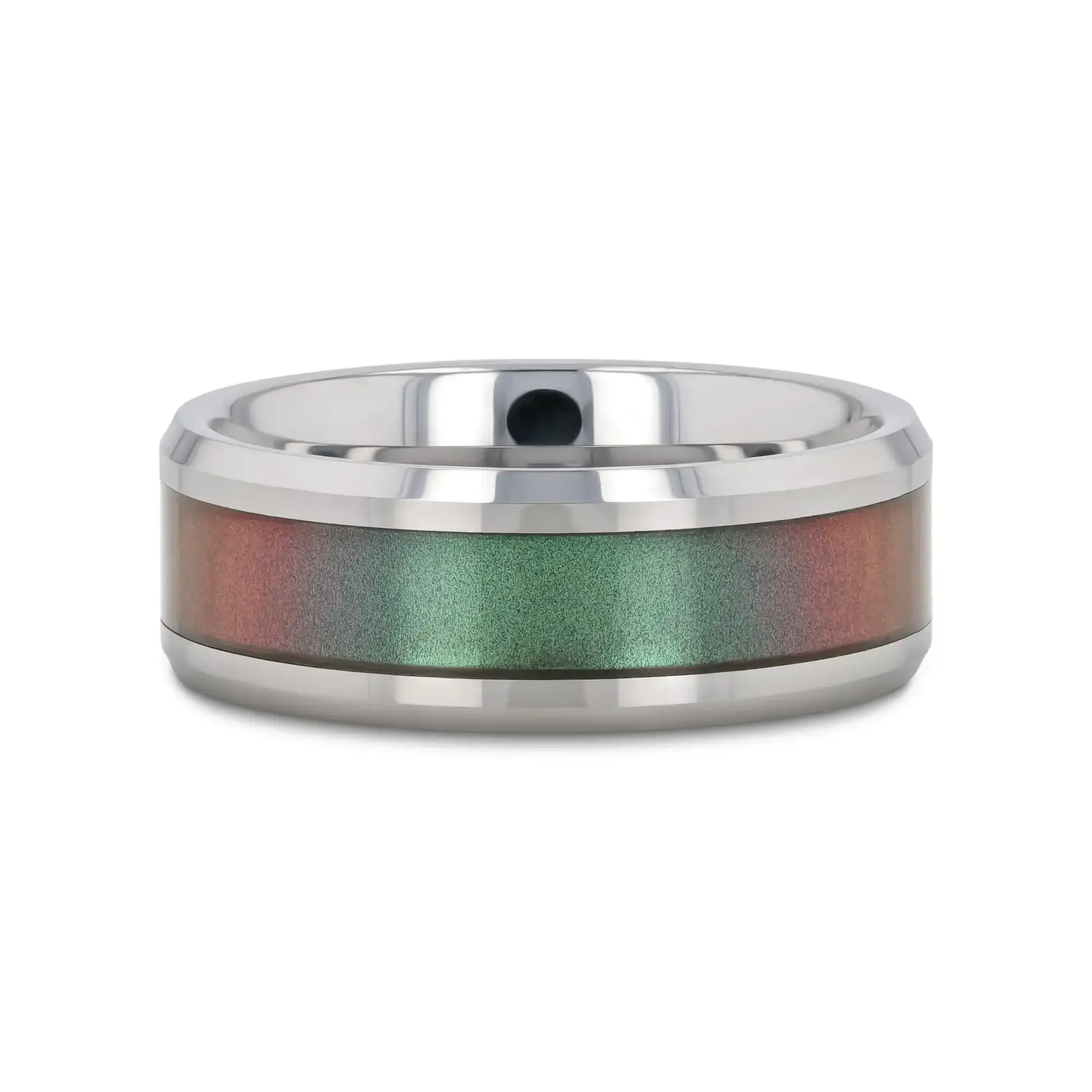 STINGRAY Tungsten Carbide Ring with Blue/Purple Color Changing Inlay - 4mm - 10mm - Image 3