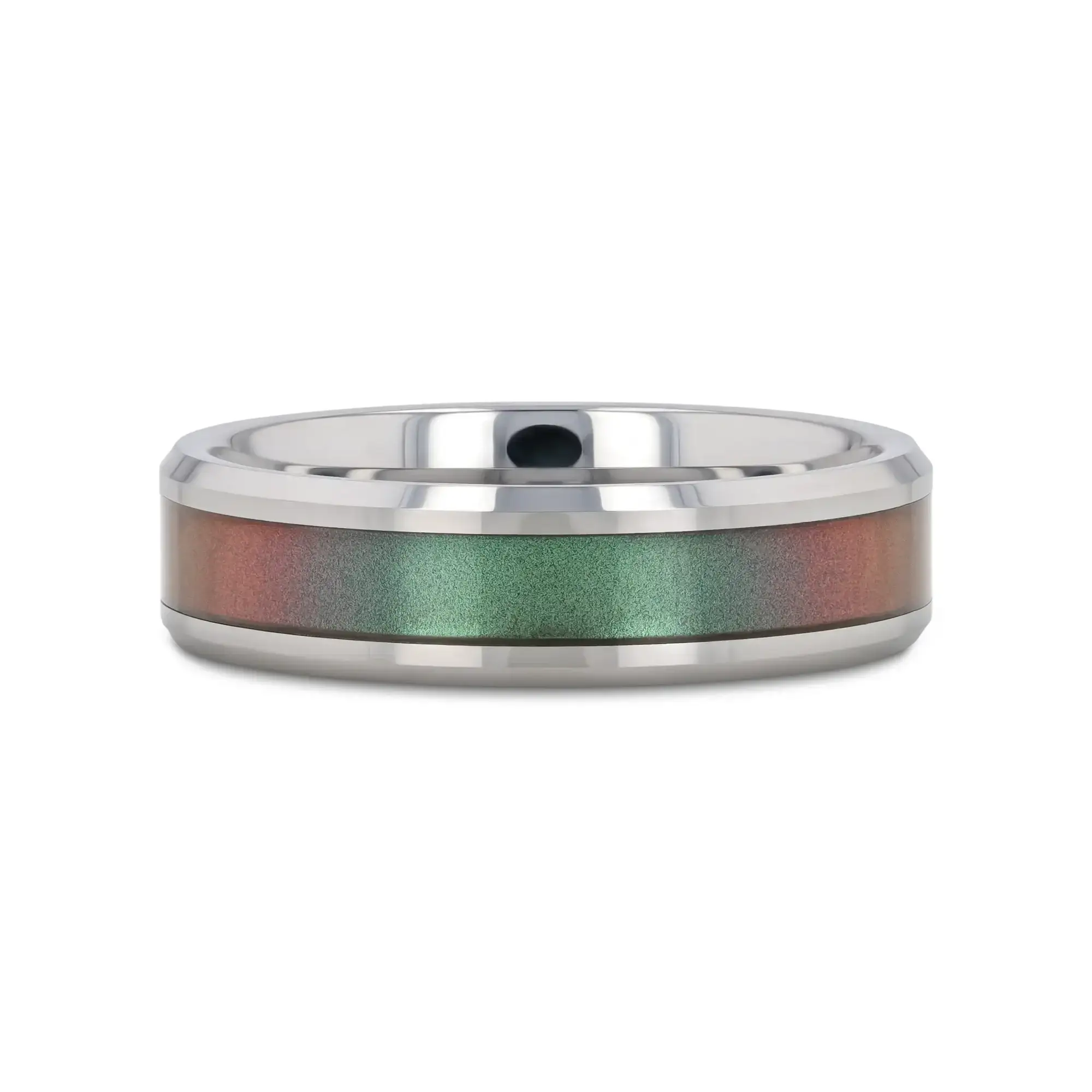 STINGRAY Tungsten Carbide Ring with Blue/Purple Color Changing Inlay - 4mm - 10mm - Image 6