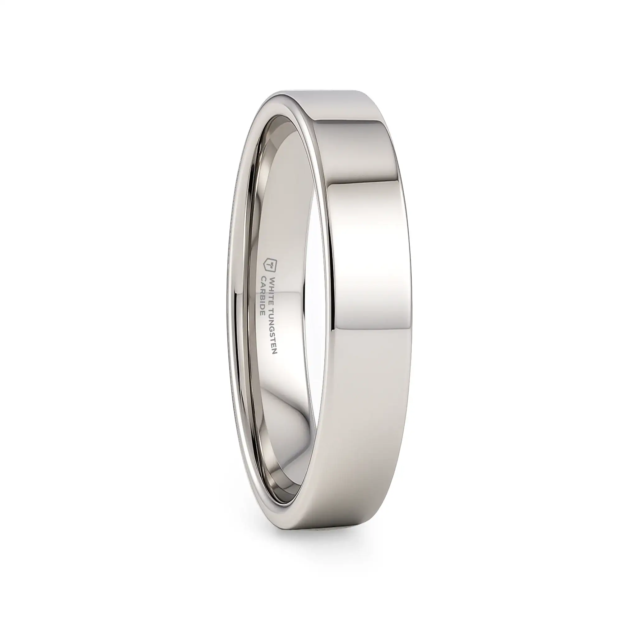 STOCKTON Flat Style White Tungsten Ring - 2mm - 12mm - Image 11