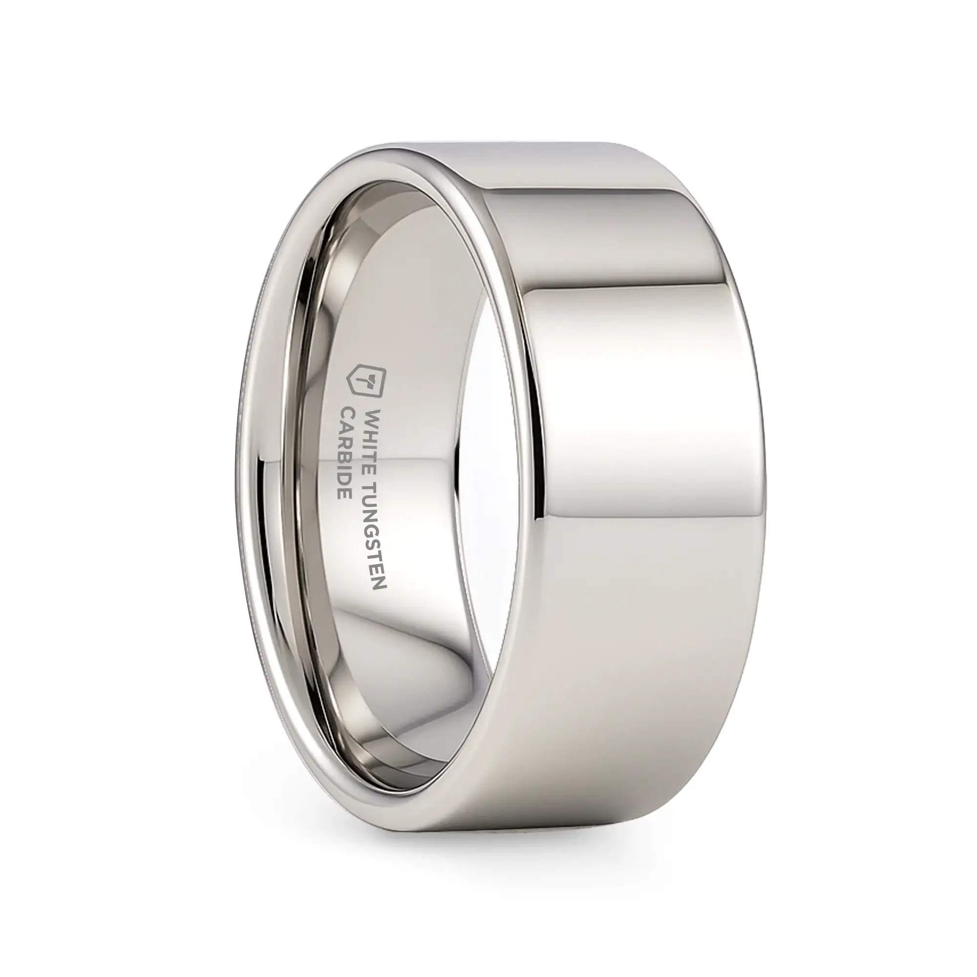 STOCKTON Flat Style White Tungsten Ring - 2mm - 12mm - Image 17