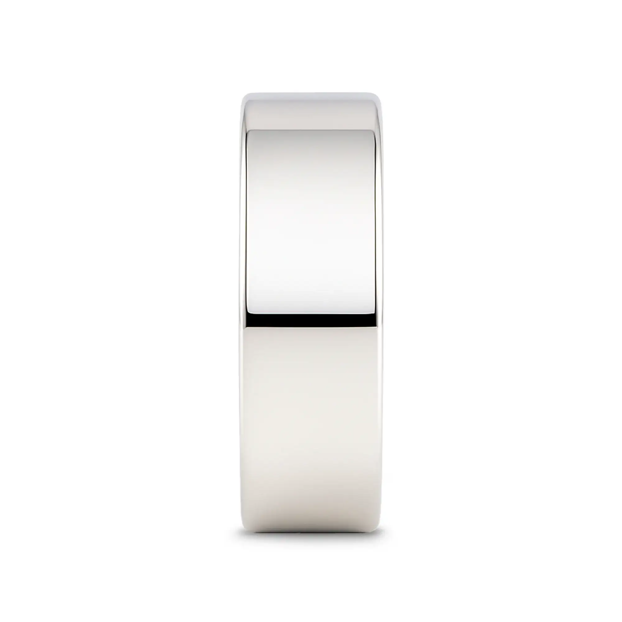 STOCKTON Flat Style White Tungsten Ring - 2mm - 12mm - Image 2