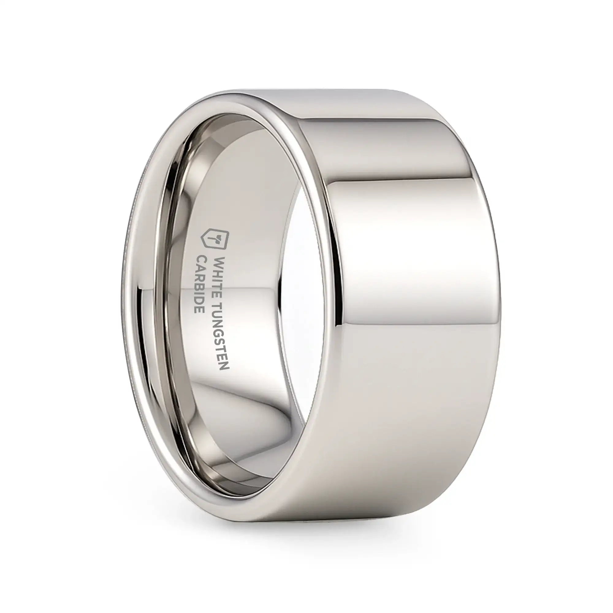 STOCKTON Flat Style White Tungsten Ring - 2mm - 12mm - Image 20