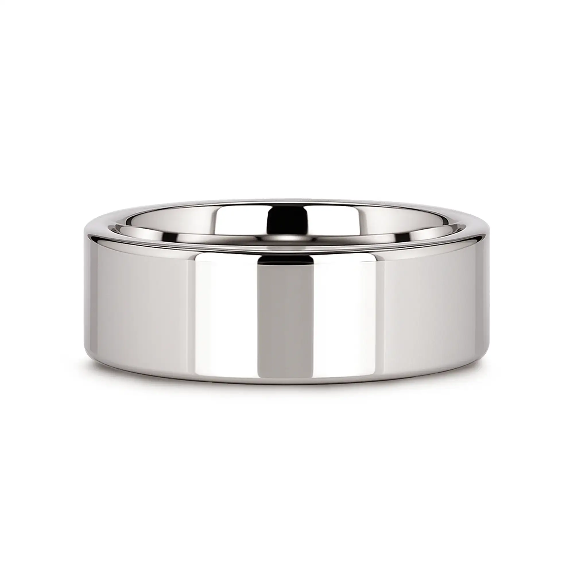 STOCKTON Flat Style White Tungsten Ring - 2mm - 12mm - Image 3