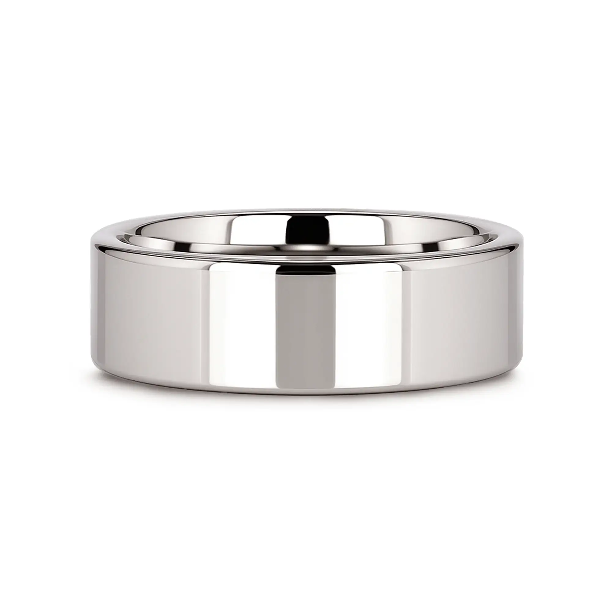 STOCKTON Flat Style White Tungsten Ring - 2mm - 12mm - Image 7