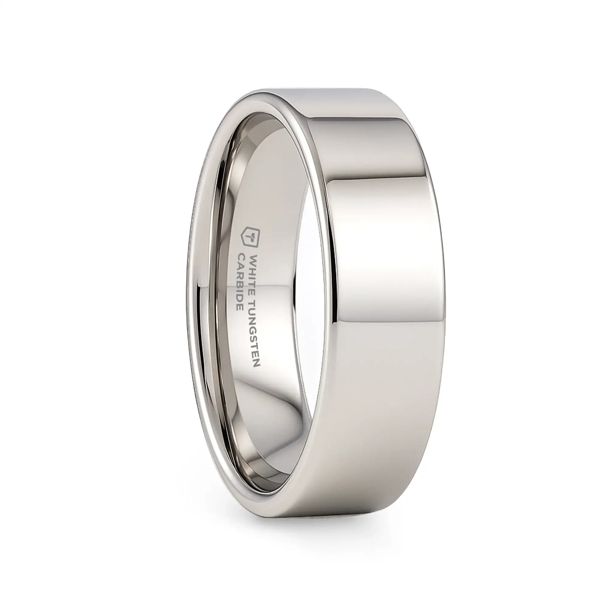 STOCKTON Flat Style White Tungsten Ring - 2mm - 12mm - Image 8