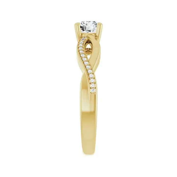 TALA 18K Yellow Gold Round Lab Grown Diamond Engagement Ring - Image 2