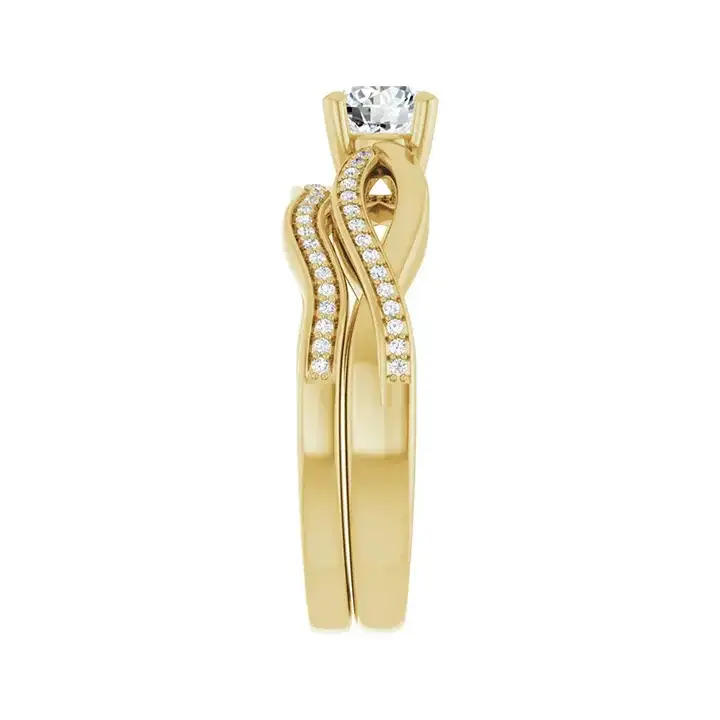 TALA 18K Yellow Gold Round Lab Grown Diamond Engagement Ring - Image 7