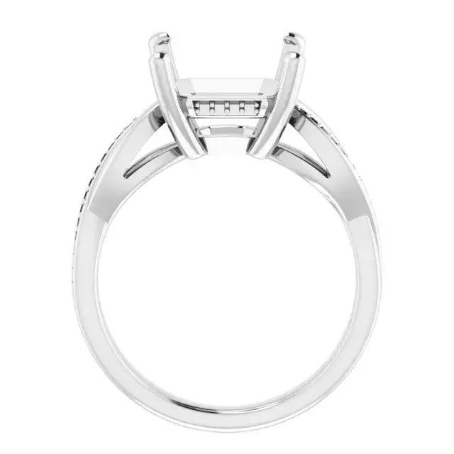 TALA Lab Grown Diamond Engagement Ring Setting for Asscher Stones - Image 2