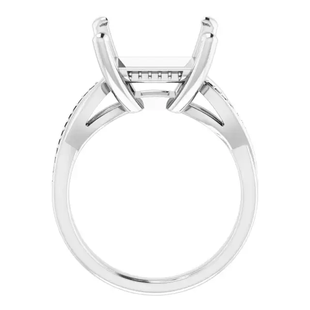 TALA Lab Grown Diamond Engagement Ring Setting for Square Stones - Image 2