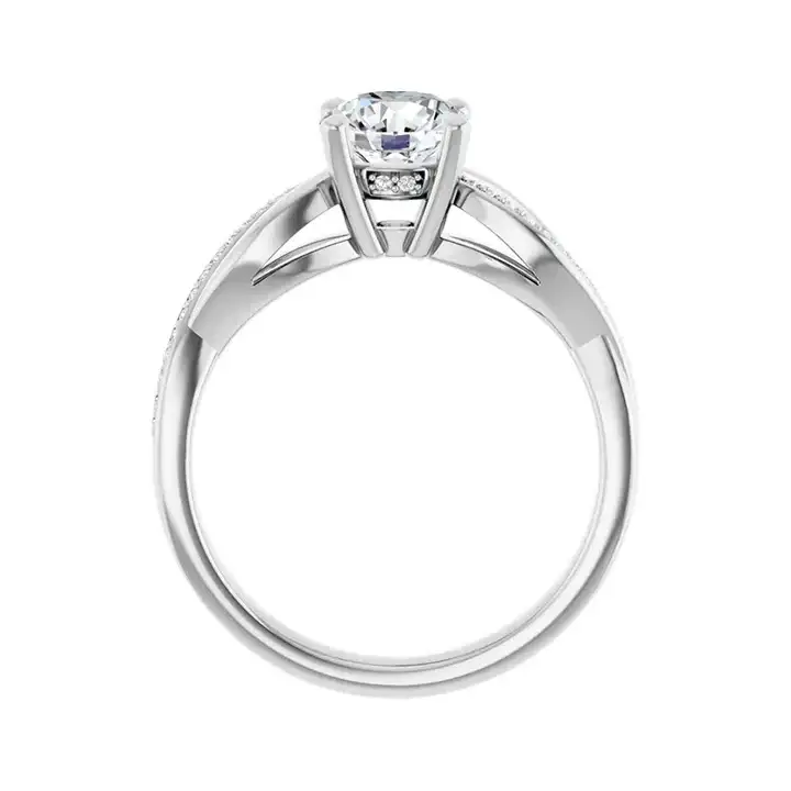 TALA Platinum Round Lab Grown Diamond Engagement Ring - Image 4