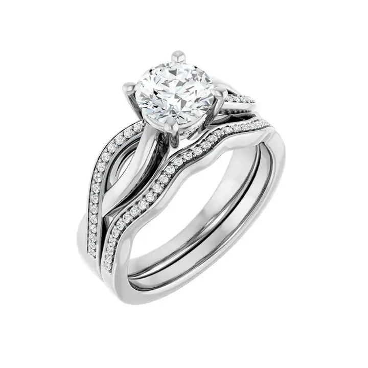 TALA Platinum Round Lab Grown Diamond Engagement Ring - Image 6