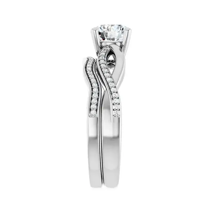TALA Platinum Round Lab Grown Diamond Engagement Ring - Image 7